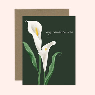 Cala Lily Condolence Card | Sympathy - Kraft