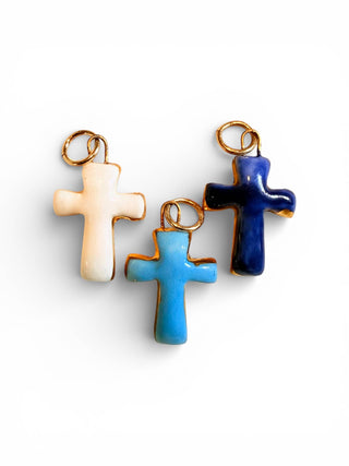 Cross Shape Charm: White