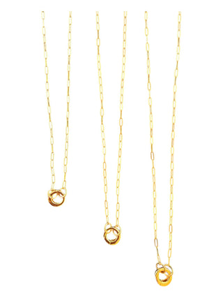 Paperclip Chain with Charm Holder: 17"-19"