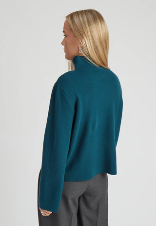 MSLupi High Neck Knit Pullover in Green Gables