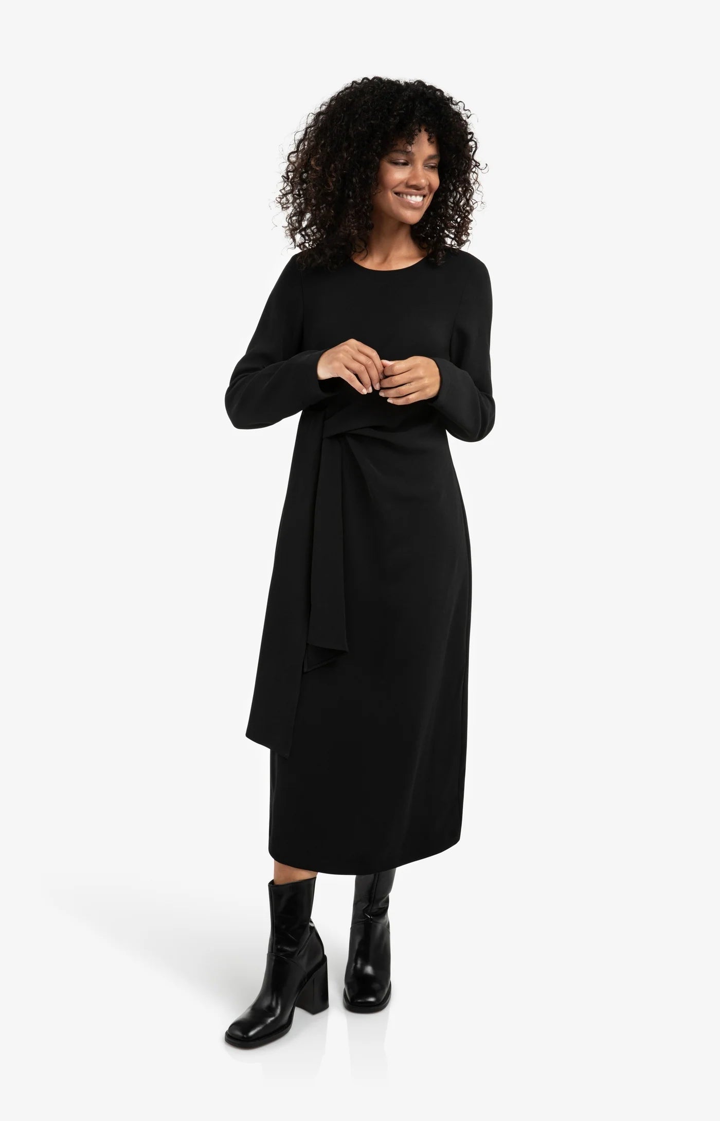 Long Sleeve Dress With Knot