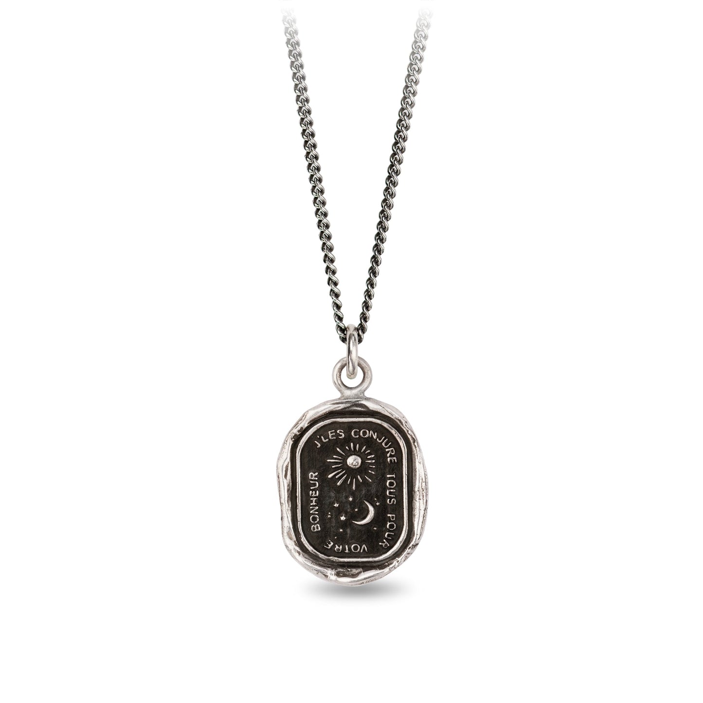 Everything For You Talisman Necklace - 18"k Ox Fine Curb