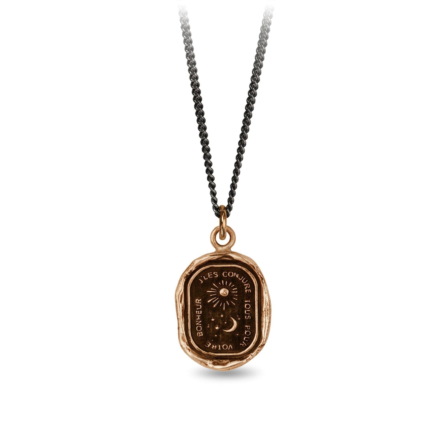 Everything For You Talisman Necklace - 18"k Ox Fine Curb