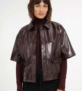 Patent Faux Leather Jacket