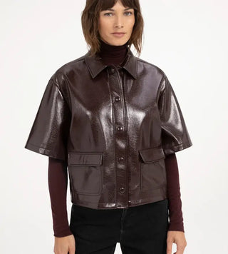 Patent Faux Leather Jacket