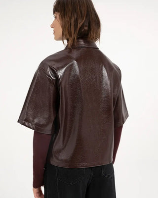 Patent Faux Leather Jacket