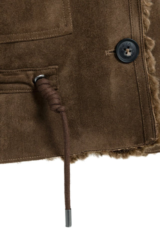 Faux Shearling Oversized Body Warmer