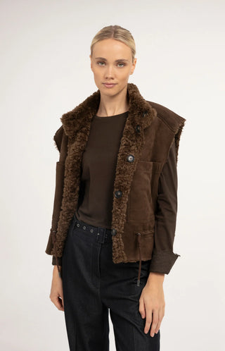 Faux Shearling Oversized Body Warmer