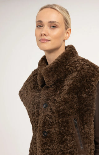 Faux Shearling Oversized Body Warmer