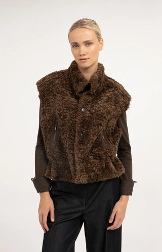 Faux Shearling Oversized Body Warmer