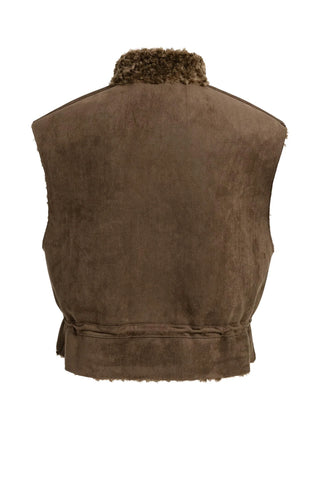 Faux Shearling Oversized Body Warmer