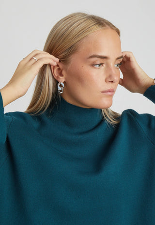 MSLupi High Neck Knit Pullover in Green Gables