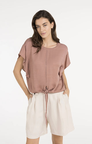 Flowy Knotted Top with Elastic