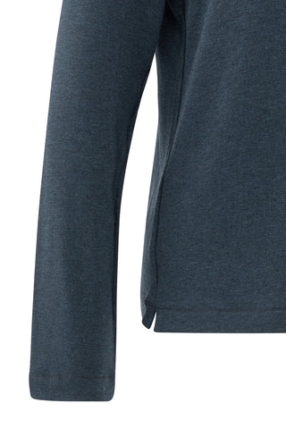 Heavyweight Jersey Top with Turtleneck & Long Sleeves - Collegiate Blue