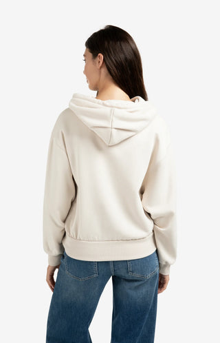 Hoodie with Pleated Bottom