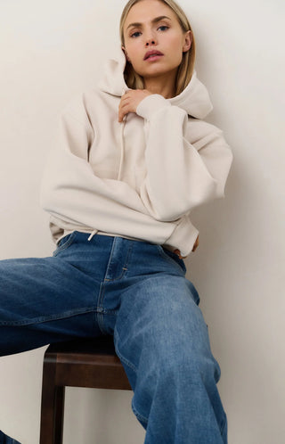 Hoodie with Pleated Bottom