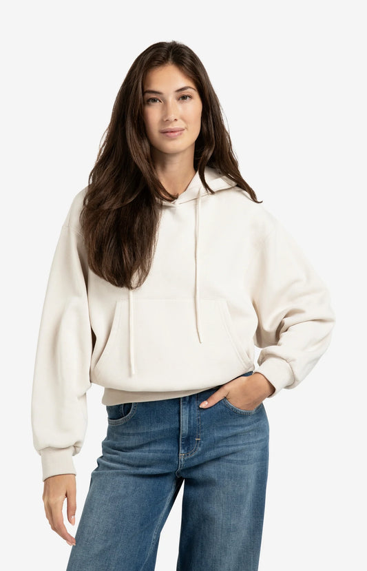 Hoodie with Pleated Bottom