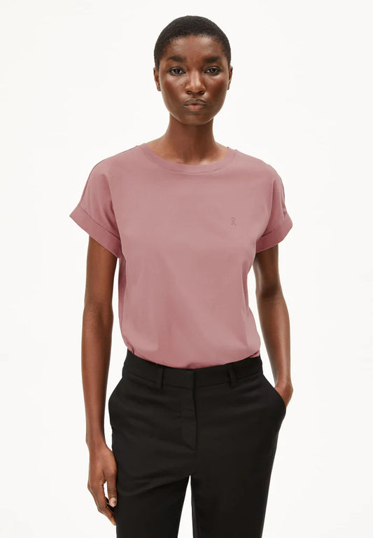 IDAARA STRIPES Organic Cottton- Light Berry