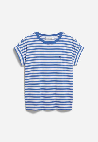Idaara Striped Shirt in White-Dark Morning