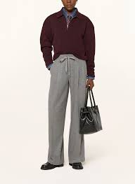 Addison Trouser in Stone Grey Melange