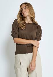 MSLiva Knit Tee - Chestnut