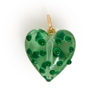 Polka Dot Heart Charm