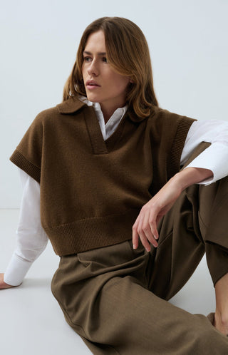 Knitted Spencer with Collar