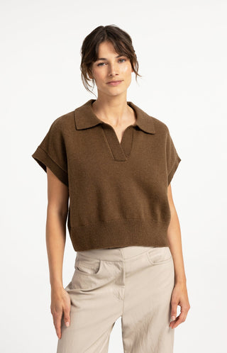 Knitted Spencer with Collar