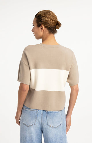 Knitted Top with Block Stripe