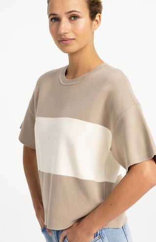 Knitted Top with Block Stripe