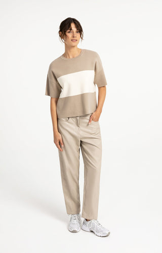 Knitted Top with Block Stripe