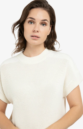Sleeveless Sweater with Woven