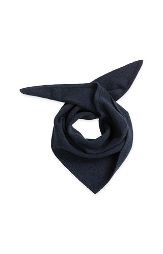 Knitted Triangle Scarf in Cat Black Melange