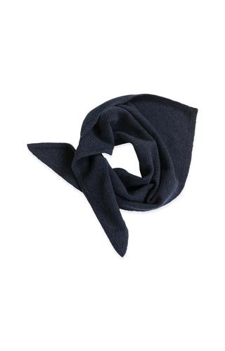 Knitted Triangle Scarf in Cat Black Melange