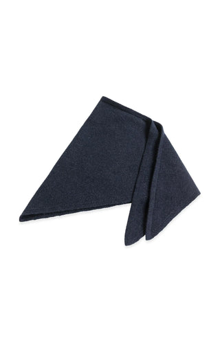 Knitted Triangle Scarf in Cat Black Melange