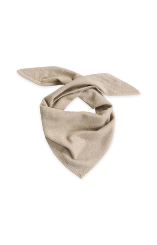 Knitted Triangle Scarf in Pure Cashmere Grey Melange