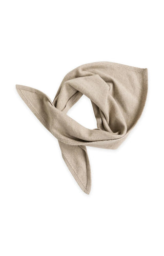 Knitted Triangle Scarf in Pure Cashmere Grey Melange