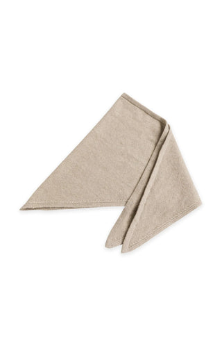 Knitted Triangle Scarf in Pure Cashmere Grey Melange