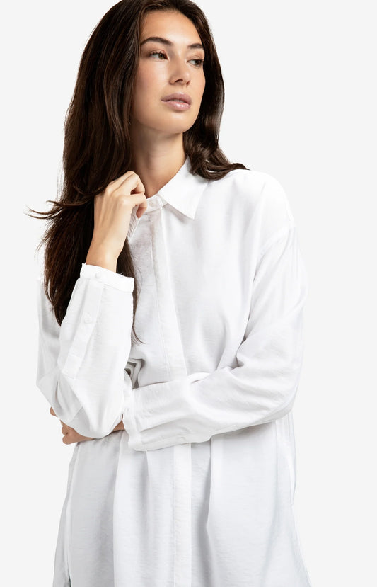 Long Shirt With Removable Collar