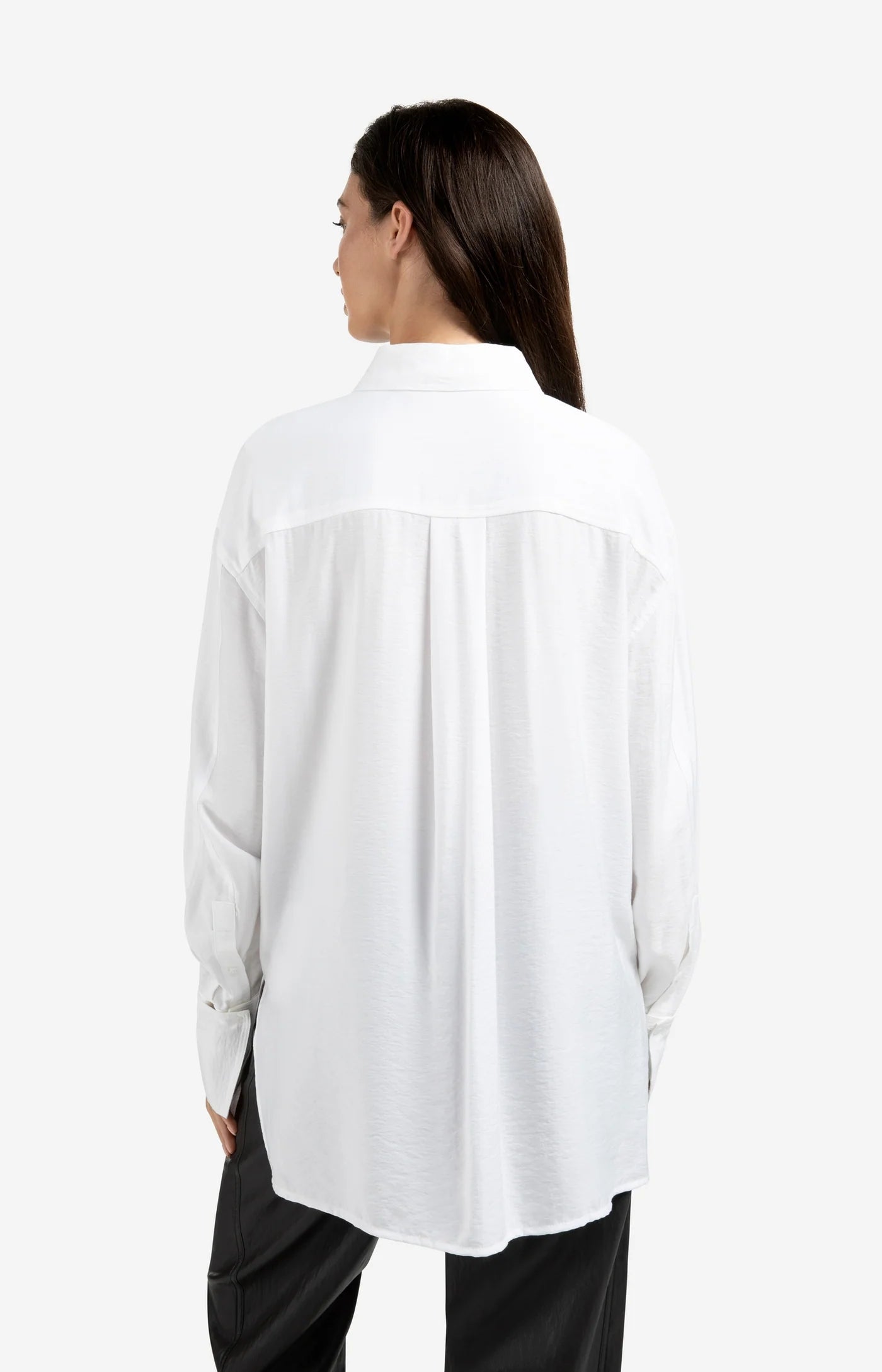 Long Shirt With Removable Collar
