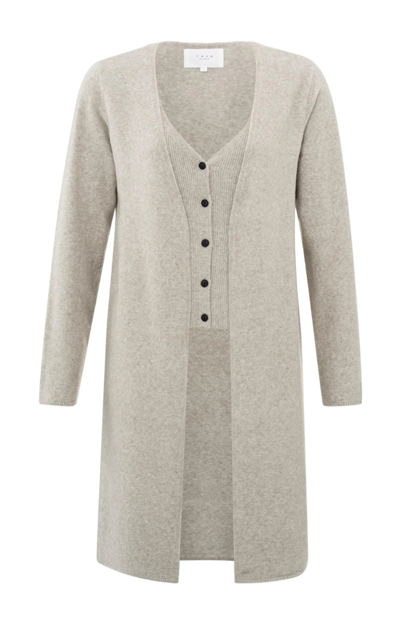 Long Cardigan with Attached Vest