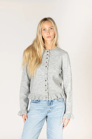 Annora Ruffle Cardi in Sterling
