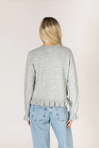 Annora Ruffle Cardi in Sterling
