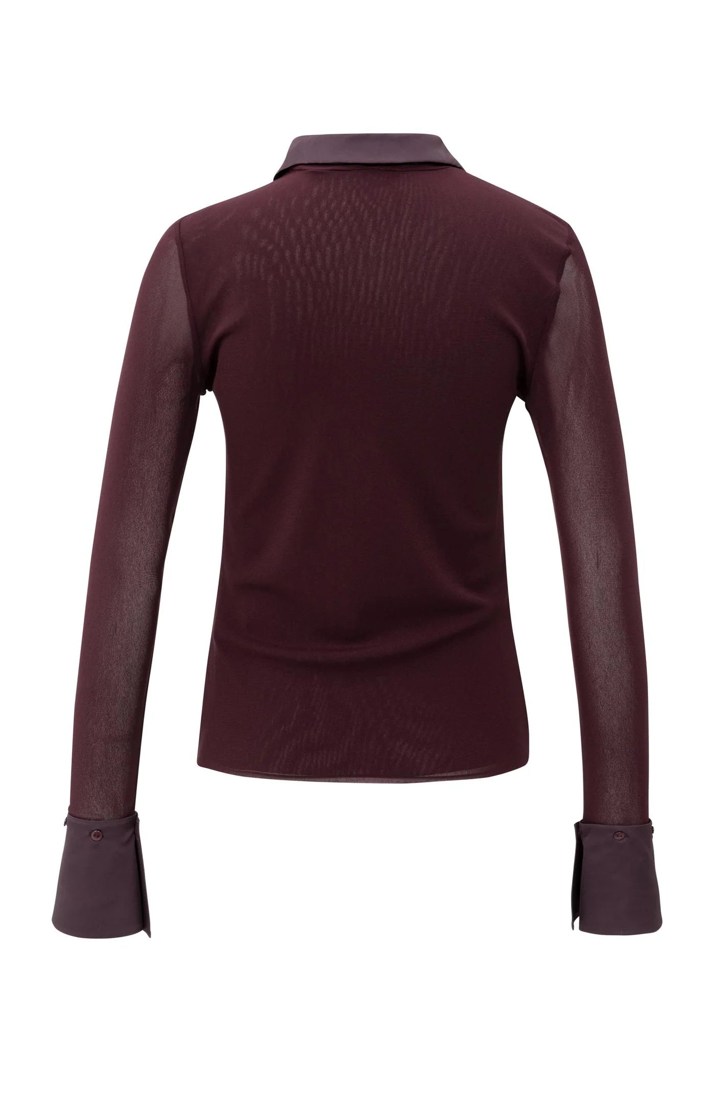 Mesh Top with Removable Cuffs & Collar in Fudge Purple