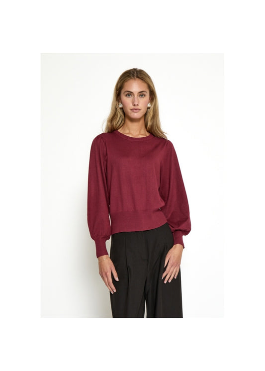 MSLiva Long Sleeve Pullover in Cordovan