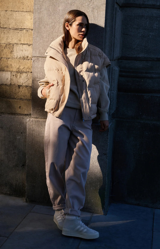 Oversized Padded Bodywarmer with Collar