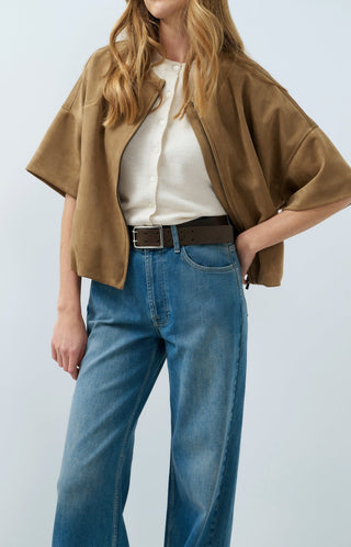 Oversized Suedine Jacket
