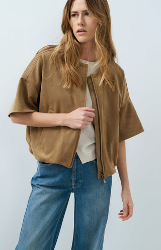 Oversized Suedine Jacket