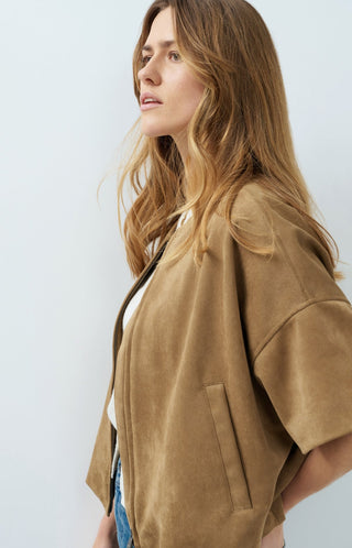 Oversized Suedine Jacket