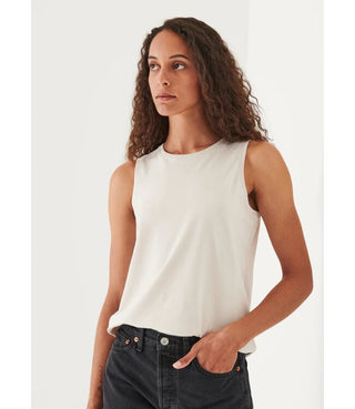 Pima Cotton Stretch Boyfriend Tank - Nude